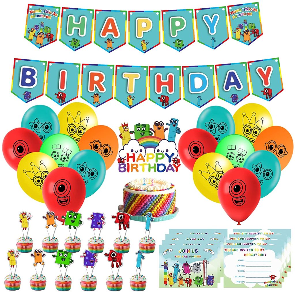 Numberblocks Party Decorations Set 61pcs Numberblocks Birthday Party ...