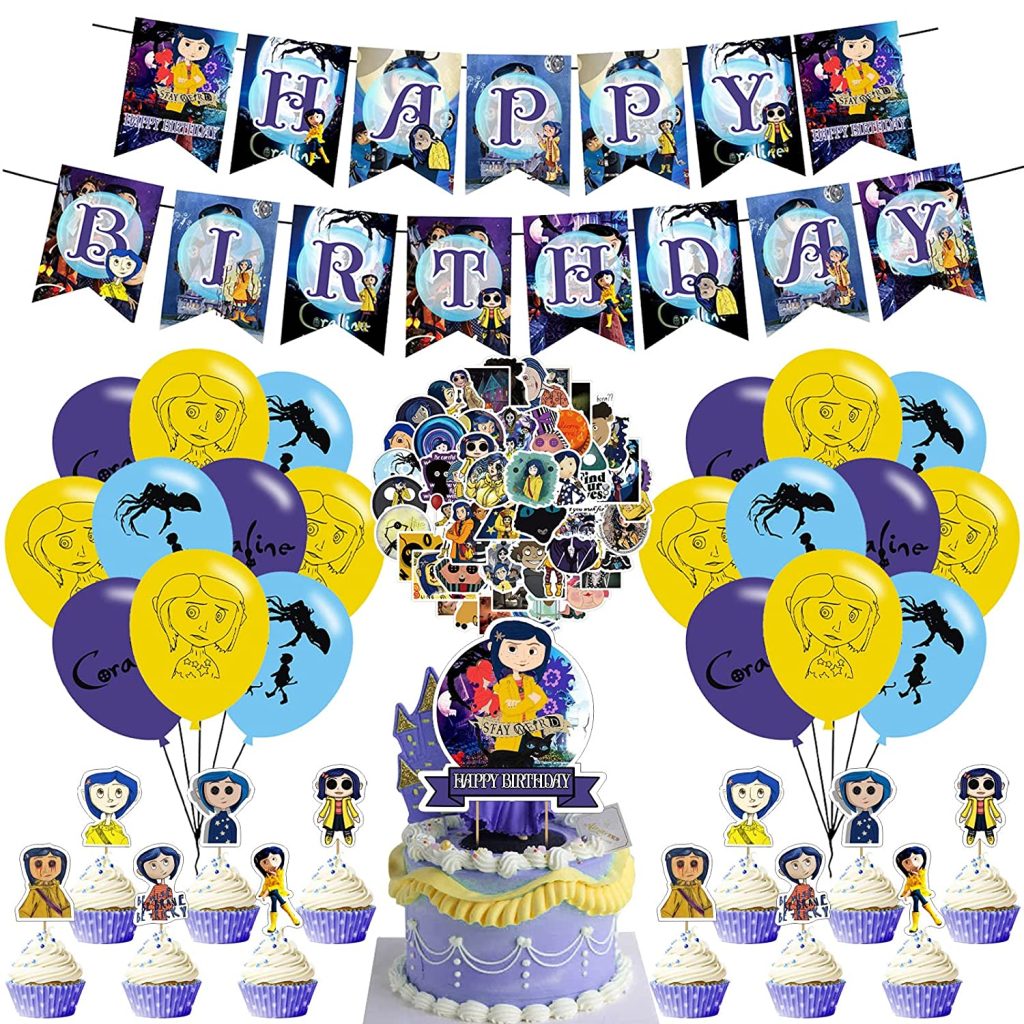 Coraline Birthday Party Supplies, Coraline Party Decorations,Coraline ...