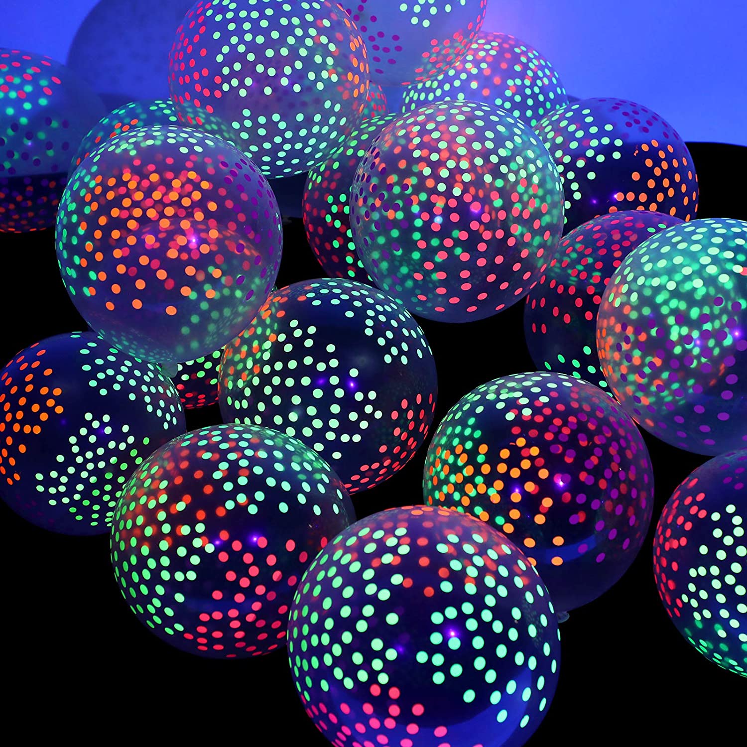 blacklight reactive balloons