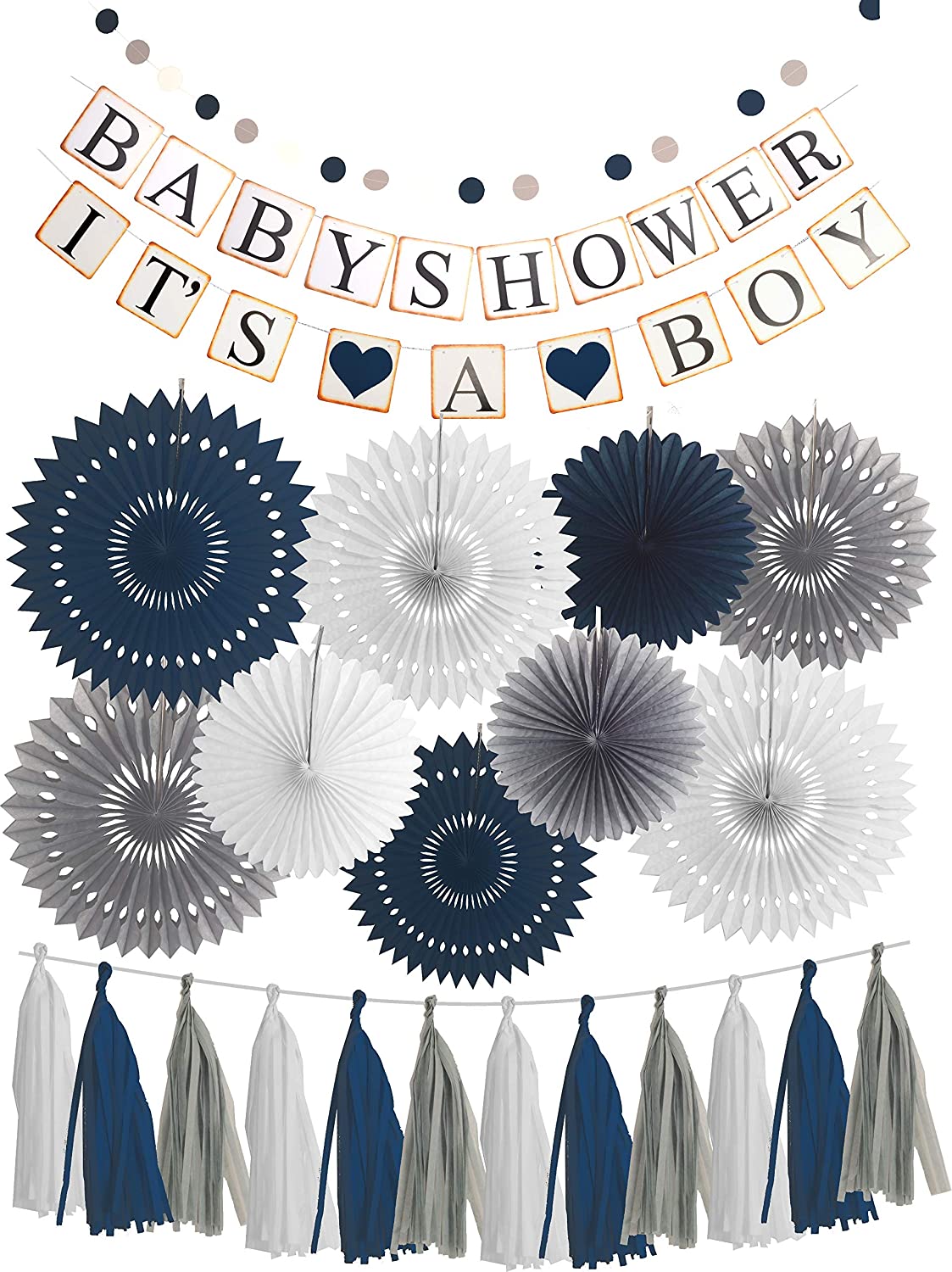 Navy blue elephant baby hot sale shower