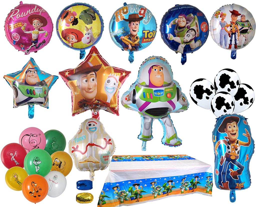 Toy Story balloons birthday. Mylar balloons of Woody, Buzz Lightyear ...