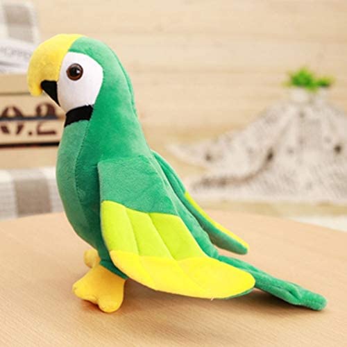 stuffed green parrot