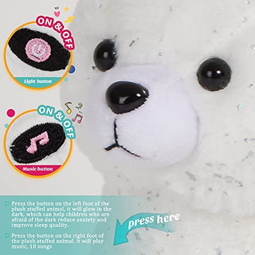 valentine's day polar bear stuffed animal