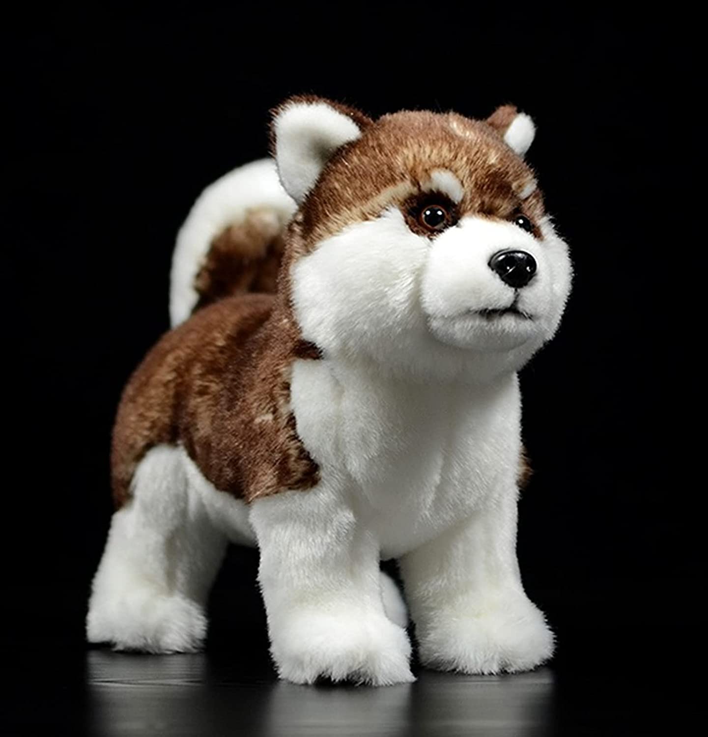 red siberian husky plush toy