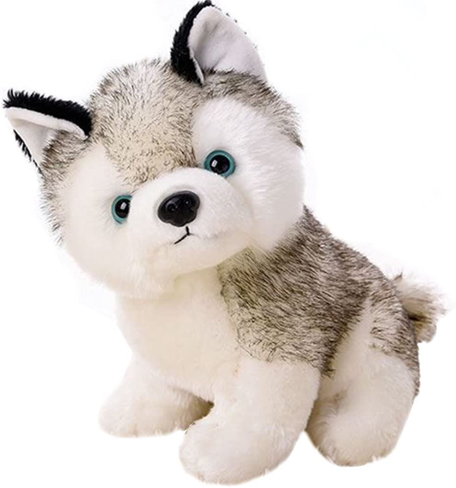 plush husky dog toy