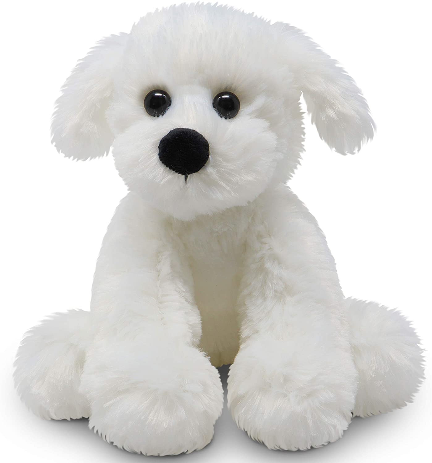 stuffed white dog toy