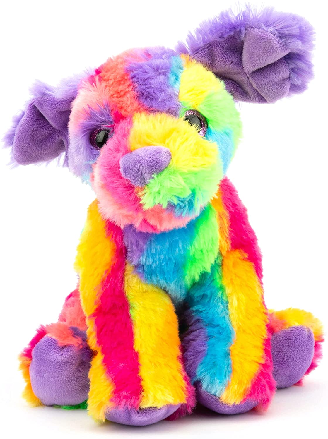 rainbow dog stuffed animal