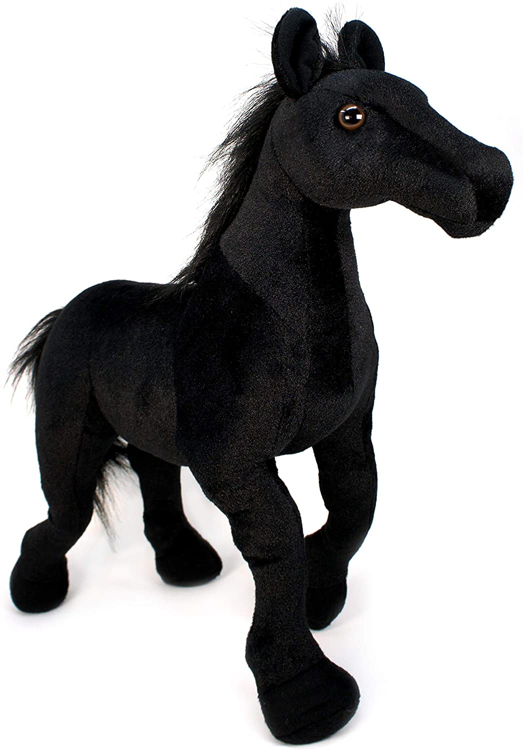 black plush horse