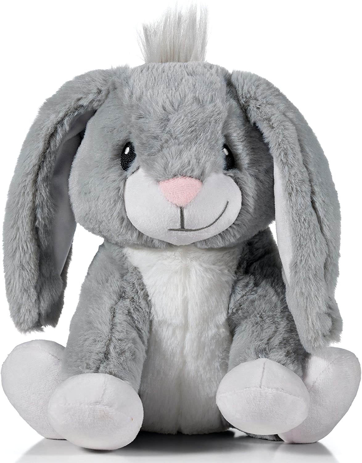 stuffed gray bunny