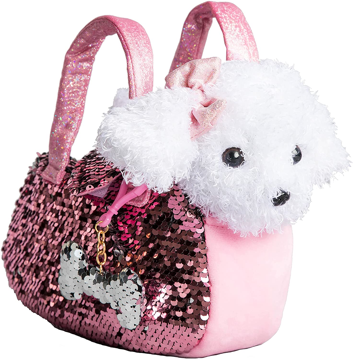 stuffed animal in a purse