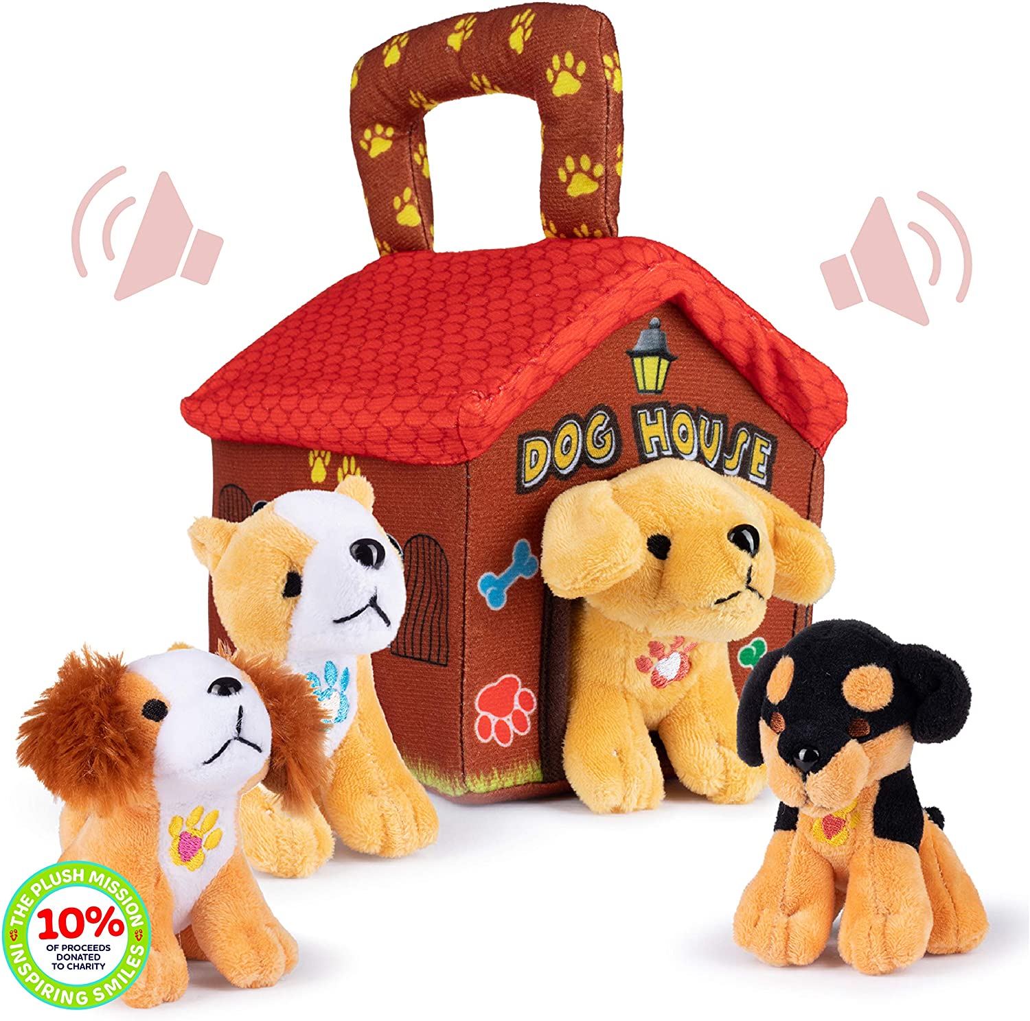 plush dog house toy