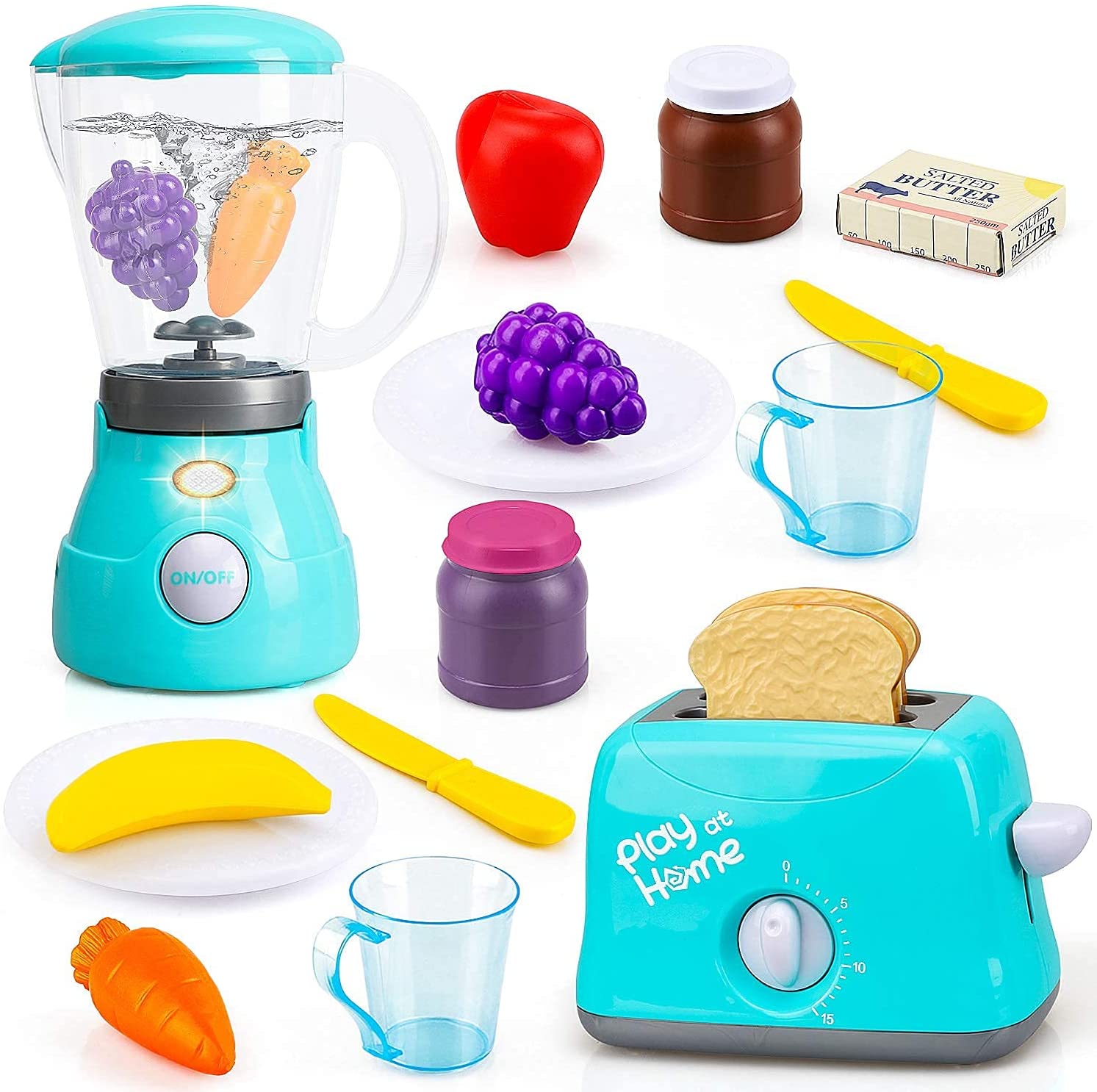 toy blender and toaster