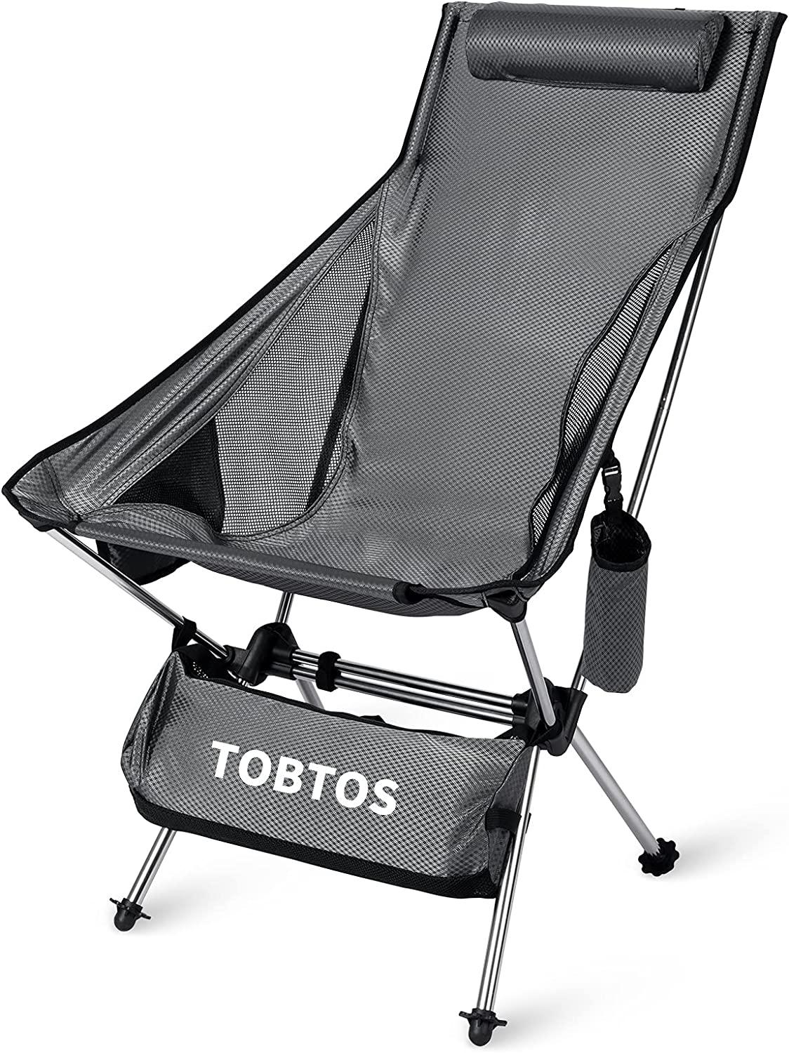 camping chair with headrest