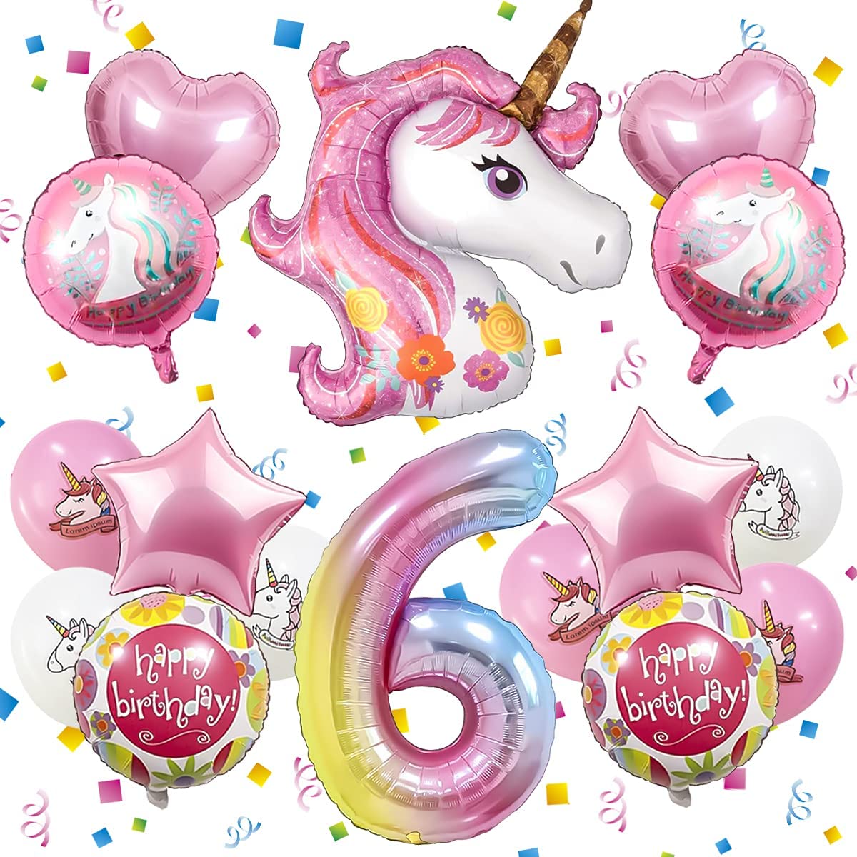 Unicorn Birthday Decoration for Girls, Girl Birthday Balloon