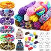 ccooly Paracord Friendship Bracelet Making Kit - Make Your Own Bracelet Kit  with Charms for Boys and Girls - DIY Friendship Bracelets Set for Age 8-12
