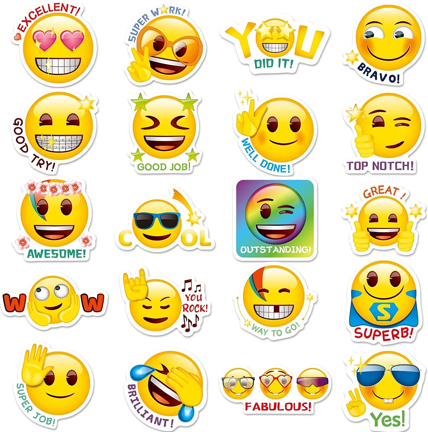 200PCS Emoji Cupcake Stickers for Kids 10 Sheets Cute Sweet Cupcake  Stickers Birthday Party Supply Classroom Reward Gift