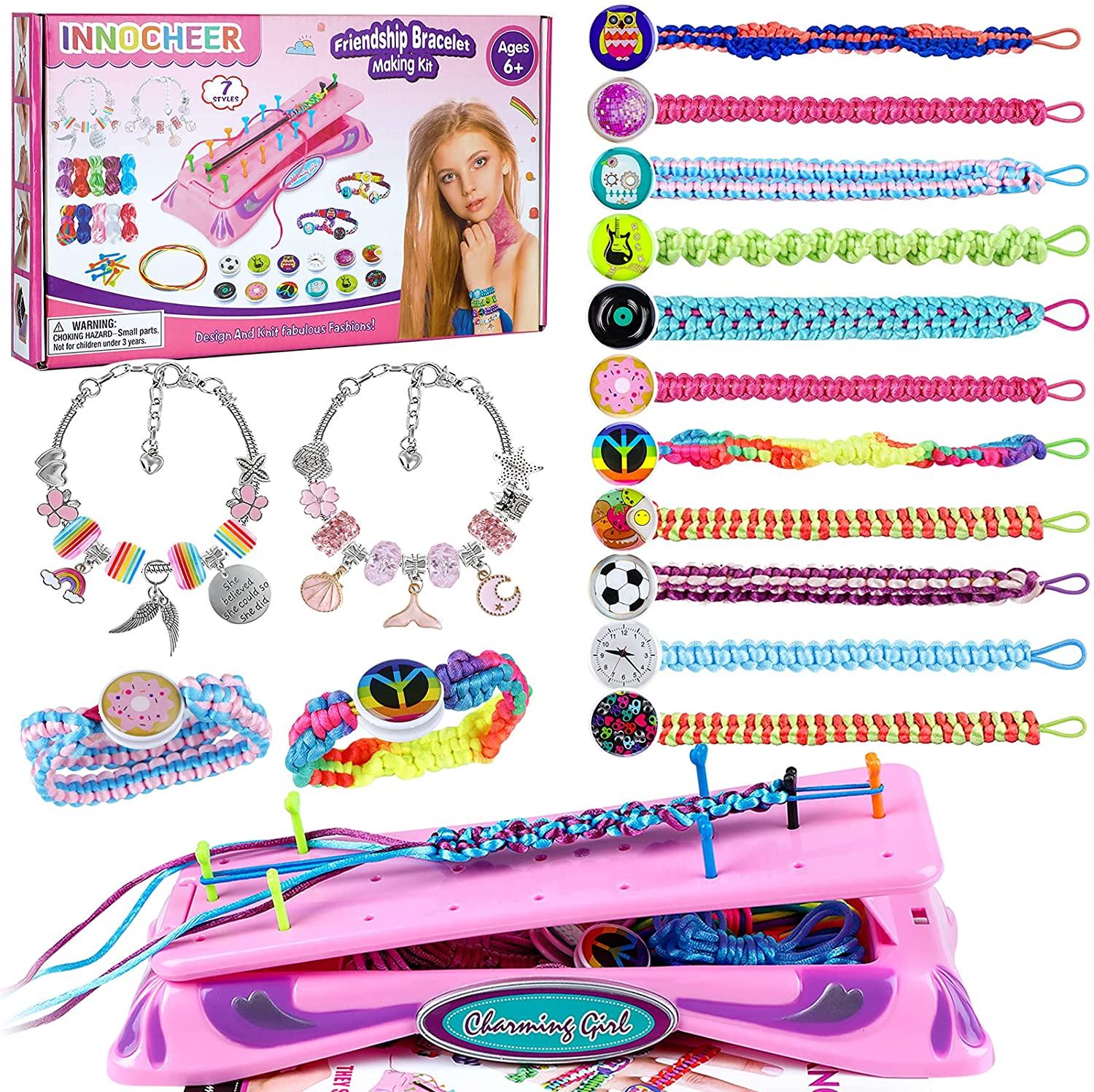 Bracelet Jewellery Making Kit for Kids Ages 7, Gift for Girls 8 9 10 11 12  Year